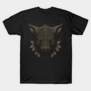 rhinoceros decorated with Javanese ornaments T-Shirt